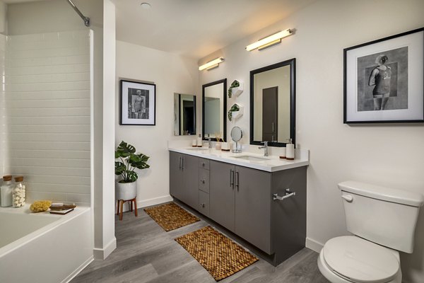 bathroom at Garrison Apartments