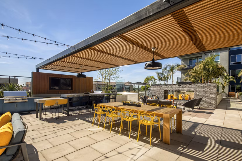 Grill area at Garrison Apartments ideal for outdoor cooking and social gatherings