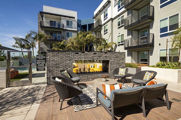 fire pit at Garrison Apartments