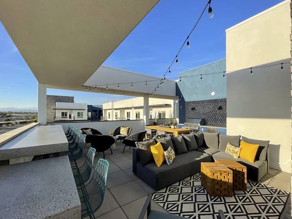rooftop deck at Garrison Apartments