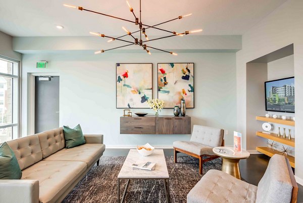 Clubhouse with contemporary design elements at Brookside 51 Apartments, perfect for hosting events and gatherings