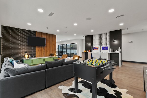 game room at The Jameson at the Bluffs Apartments