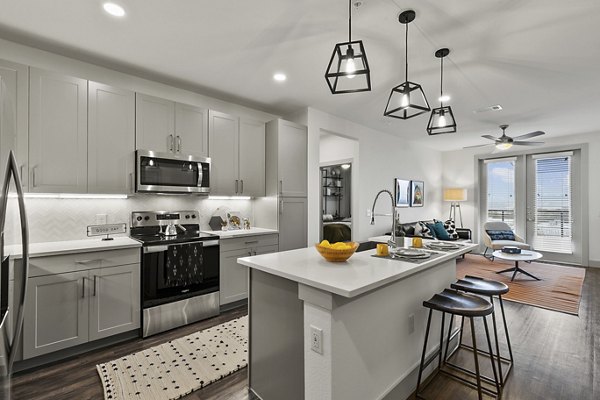 kitchen at The Jameson at the Bluffs Apartments 