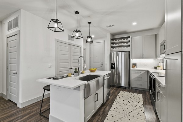 kitchen at The Jameson at the Bluffs Apartments 