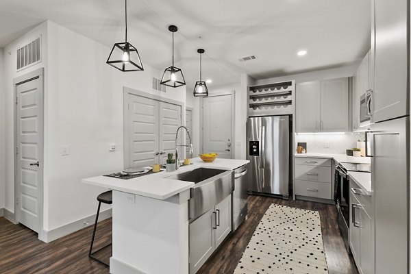 kitchen at The Jameson at the Bluffs Apartments