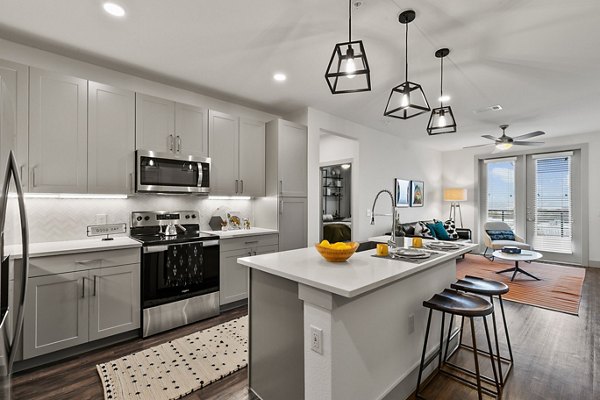 kitchen at The Jameson at the Bluffs Apartments