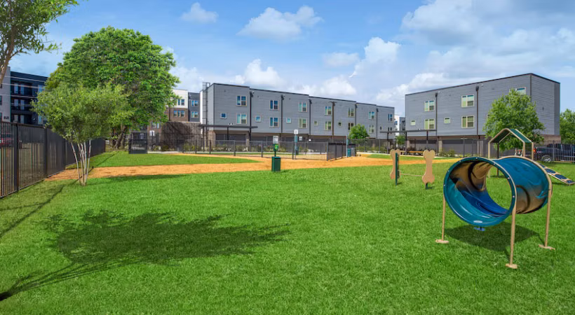 dog park at The Jameson at the Bluffs Apartments 