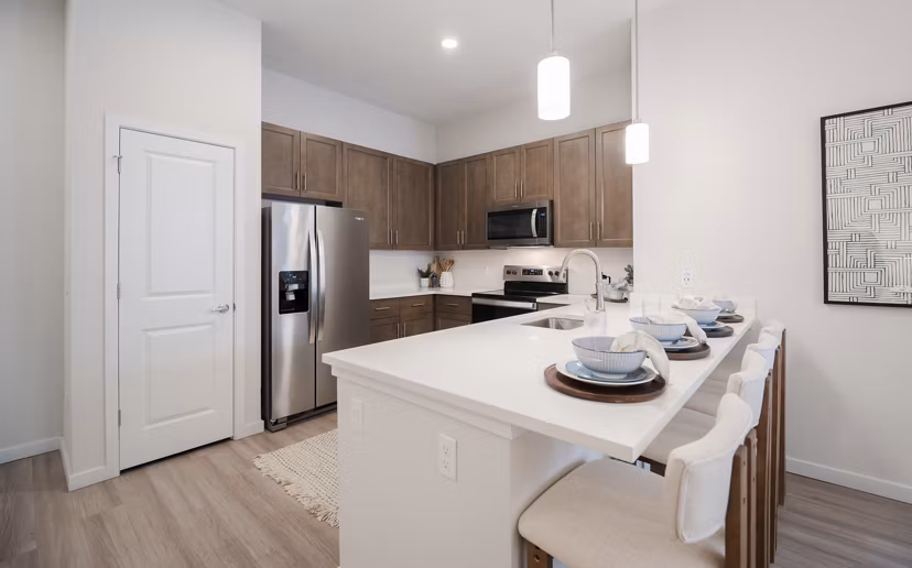 kitchen at Trails at Hunter's Lake Apartments