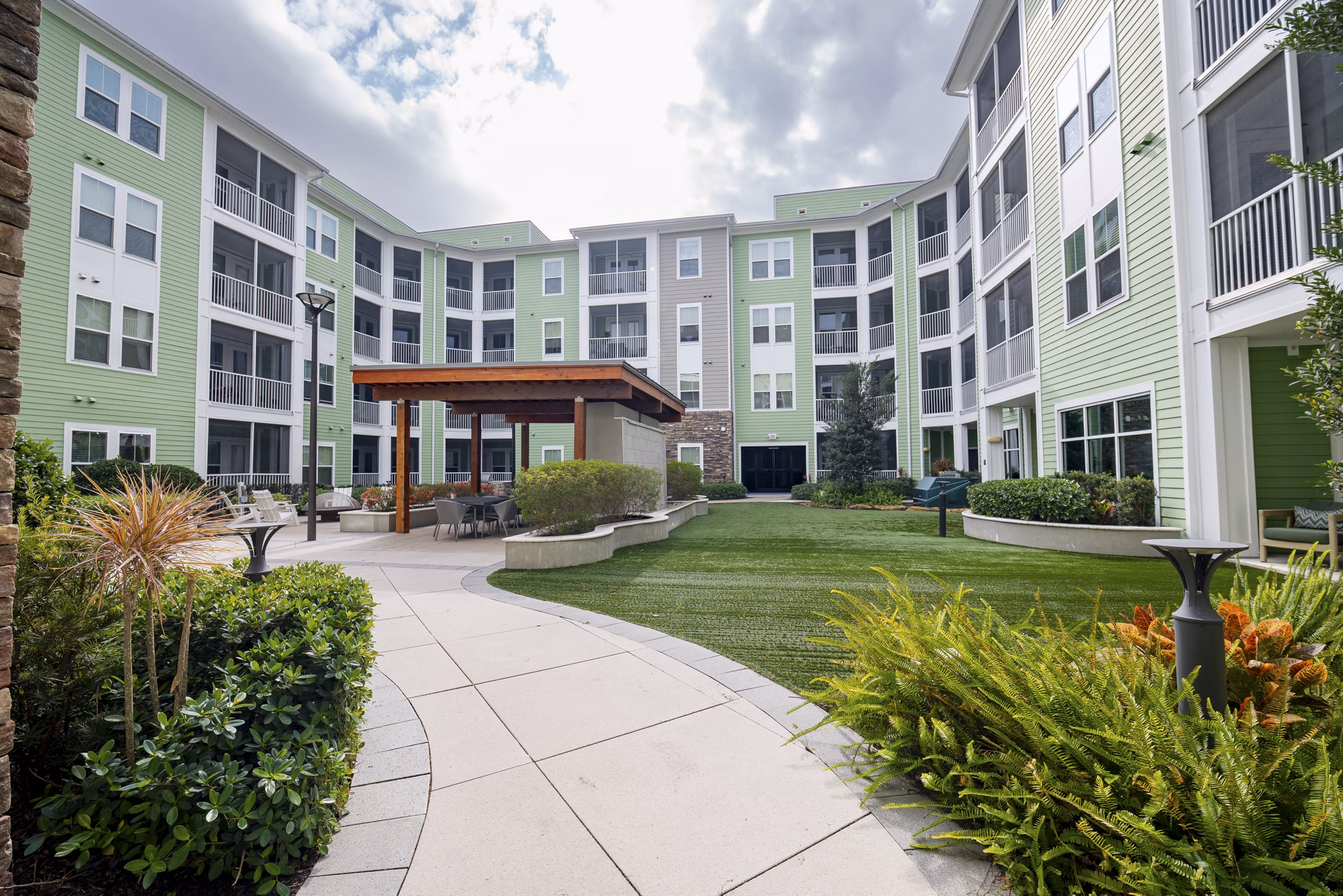 patio at Trails at Hunter's Lake Apartments