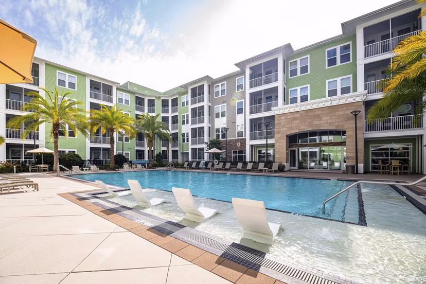 pool at Trails at Hunter's Lake Apartments