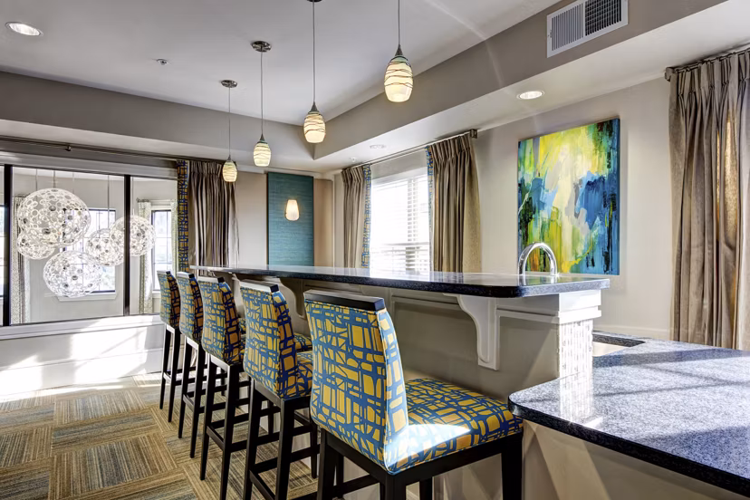Elegant clubhouse with modern design at The Manor at Weston Apartments