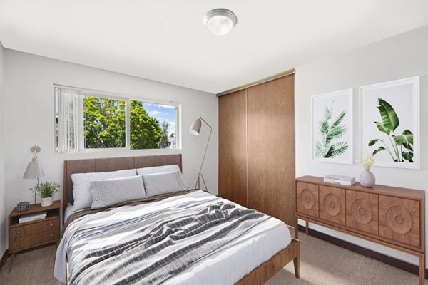 bedroom at Lake Crest Apartments