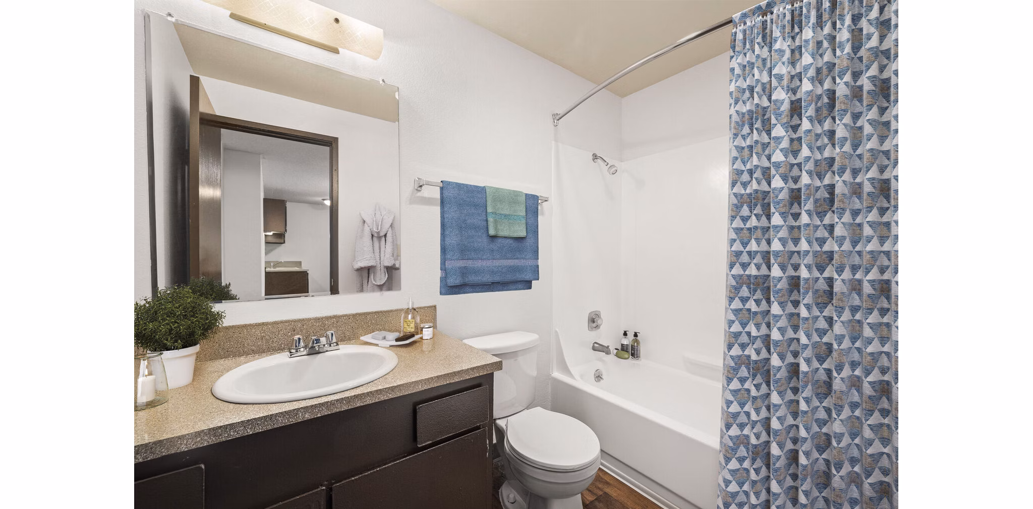 bathroom at Lake Crest Apartments
