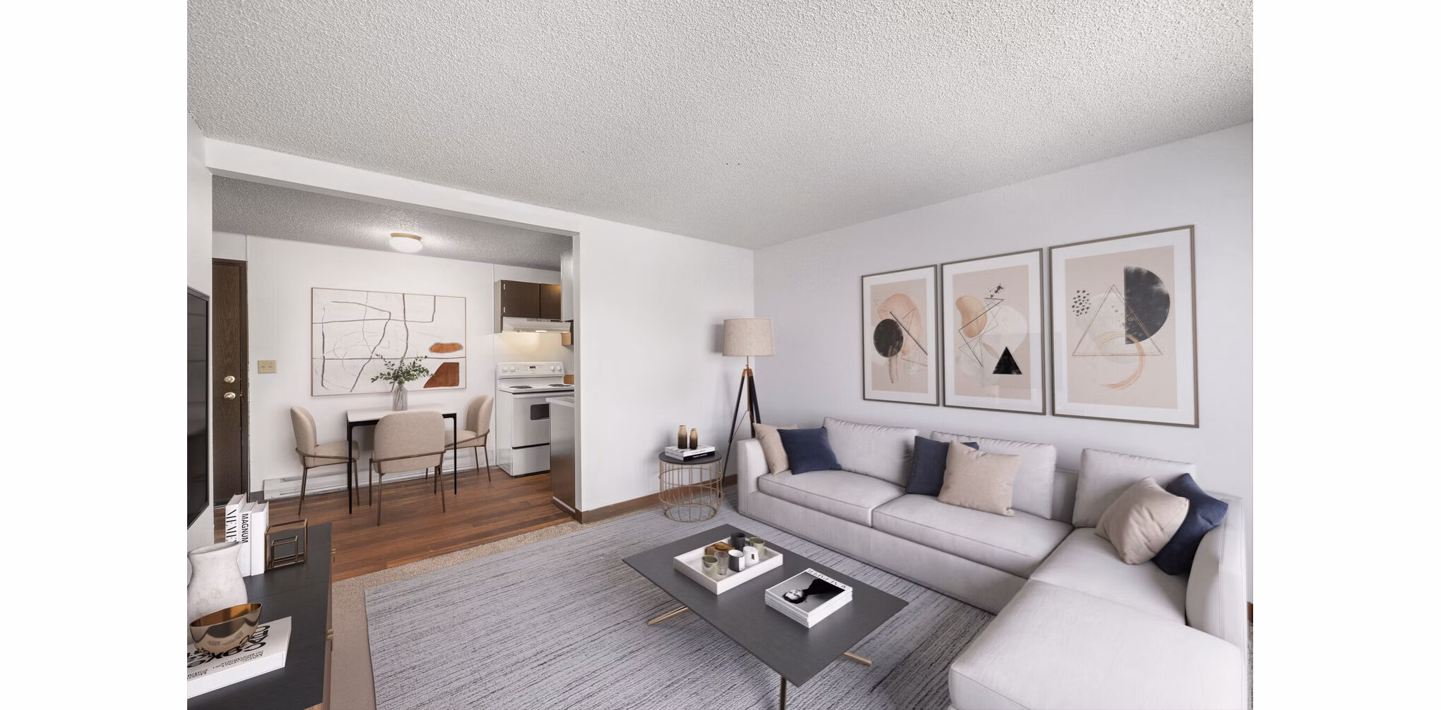 living room at Lake Crest Apartments