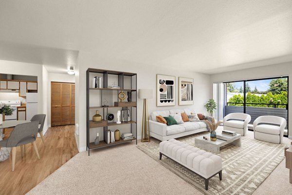 living room at Lake Crest Apartments