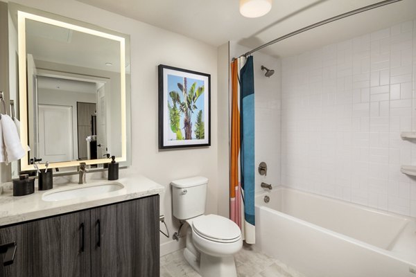 bathroom at Cameo Apartments