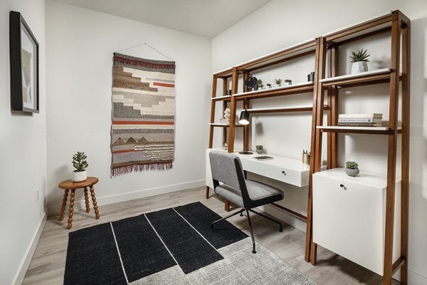 Cozy bedroom with elegant furnishings in Cameo Apartments luxury interior space