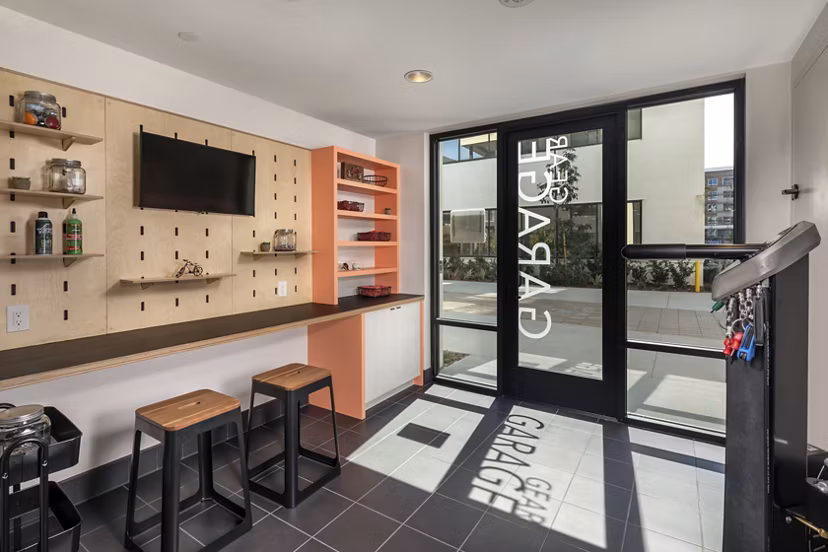 Secure bike storage at Cameo Apartments with easy access for residents and guests