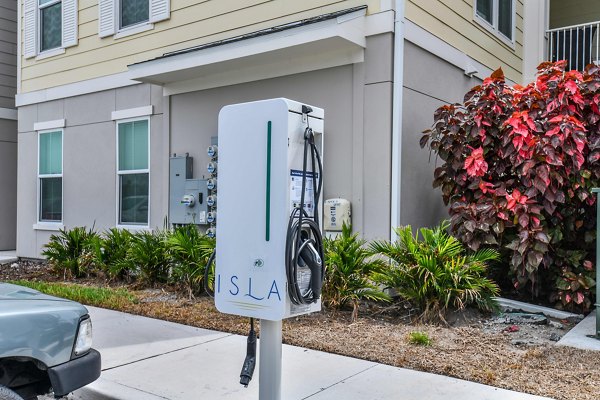 car charging station at Isla Apartments