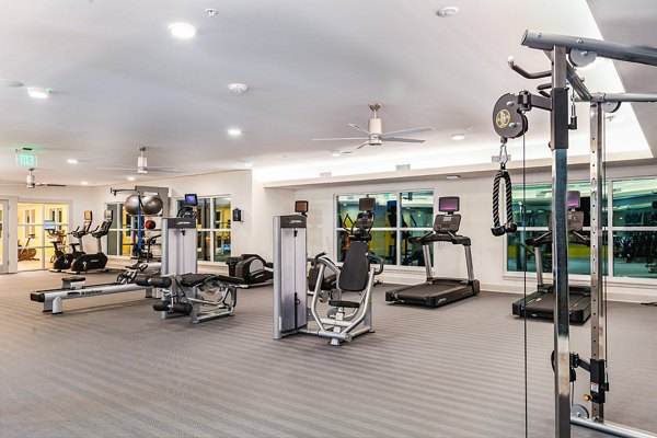 Modern fitness center with state-of-the-art equipment at Renaissance Santa Rosa Apartments