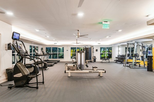 Modern fitness center with state-of-the-art equipment at Renaissance Santa Rosa Apartments