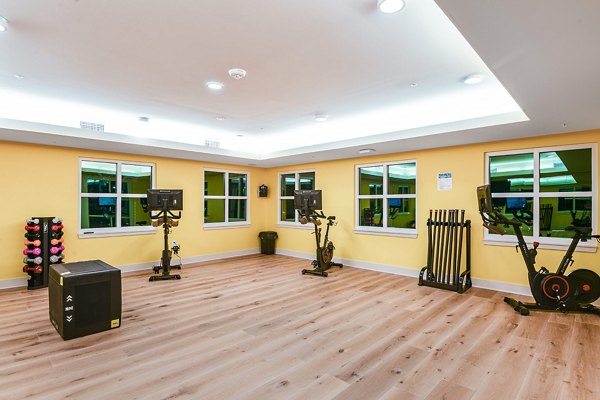 Modern fitness center featuring state-of-the-art equipment at Renaissance Santa Rosa Apartments