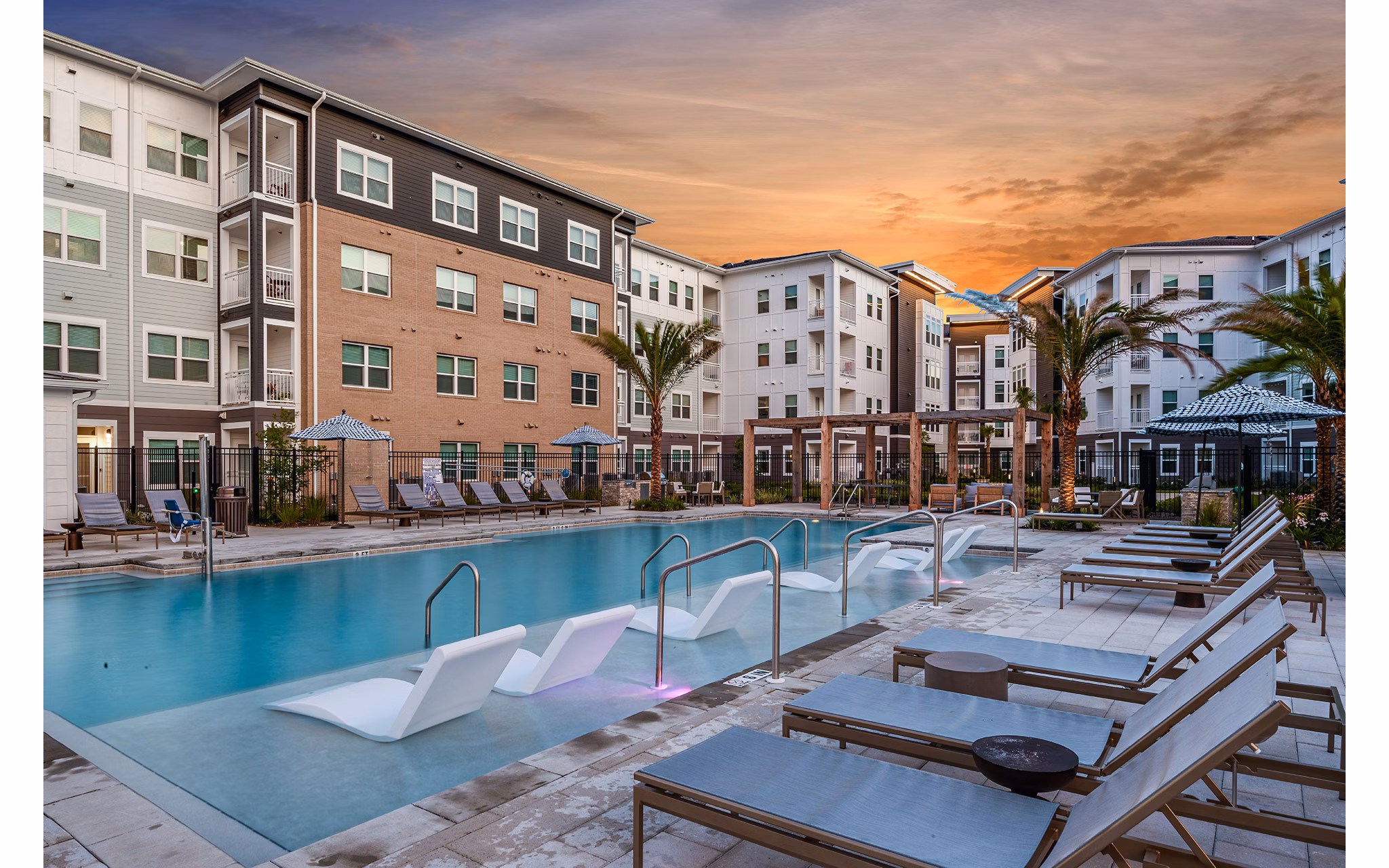 Resort-style pool at Renaissance Santa Rosa Apartments offering luxury amenities and modern design for upscale living
