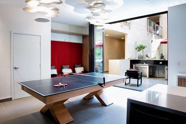 Clubhouse offering modern lounge spaces and entertainment areas at The 505 Apartments in central city location