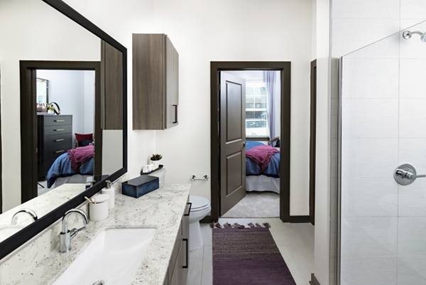 bathroom at Everleigh Duluth Apartments