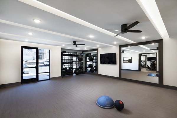 State-of-the-art fitness center with modern equipment at Everleigh Duluth Apartments, perfect for active lifestyles