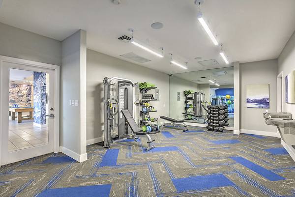 Fitness room at The Marlow Apartments