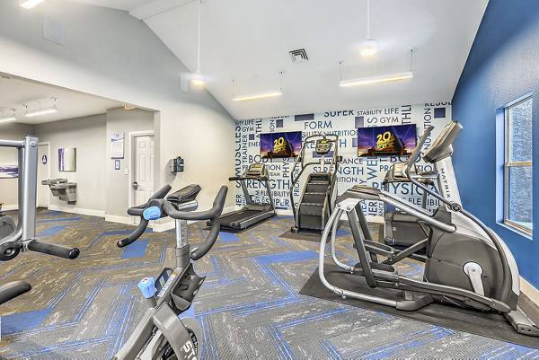 Fitness room at The Marlow Apartments