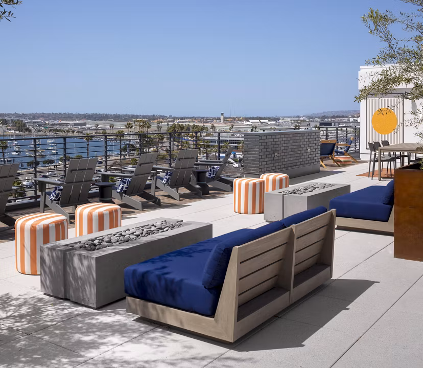 grill area at Cielo Apartments 