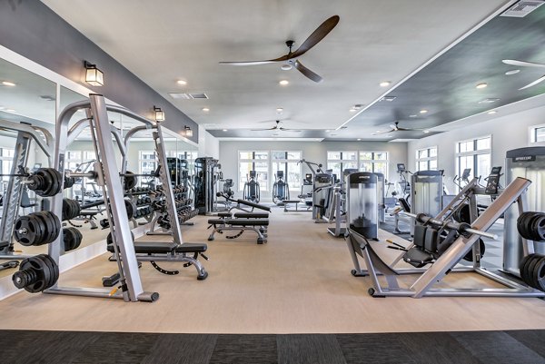 State-of-the-art fitness center with modern equipment at Prime Apartments for luxury wellness lifestyle