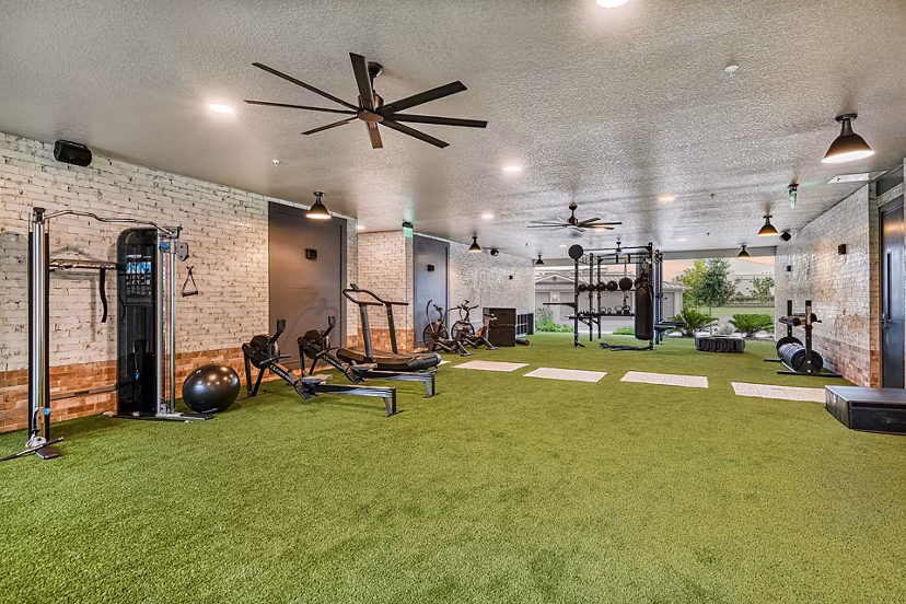 fitness center at Prime Apartments