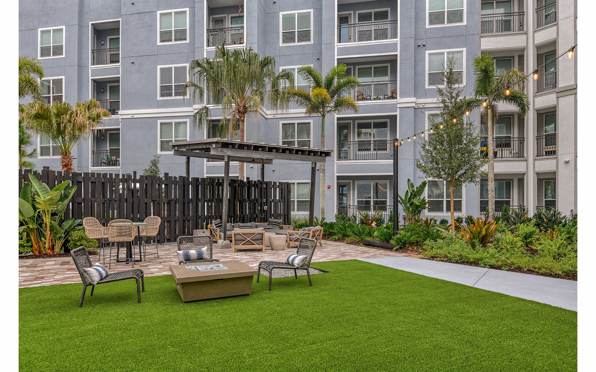 fire pit/patio at Prime Apartments