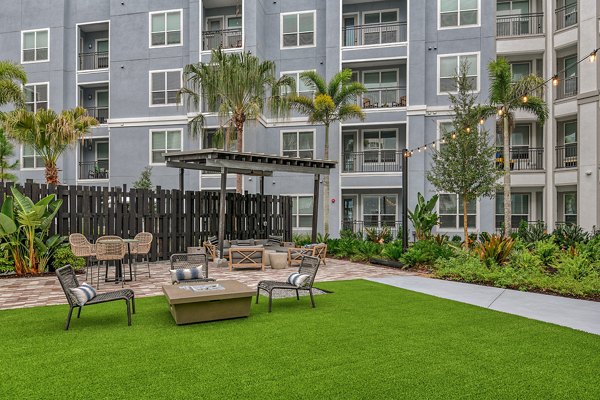 fire pit/patio at Prime Apartments