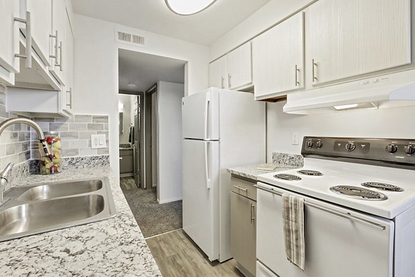 kitchen at View Apartments