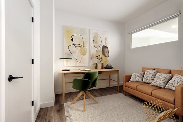 Elegant penthouse living room with sleek modern design in GS Gantry Penthouses 2022
