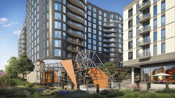 rendering at The Gantry Apartments