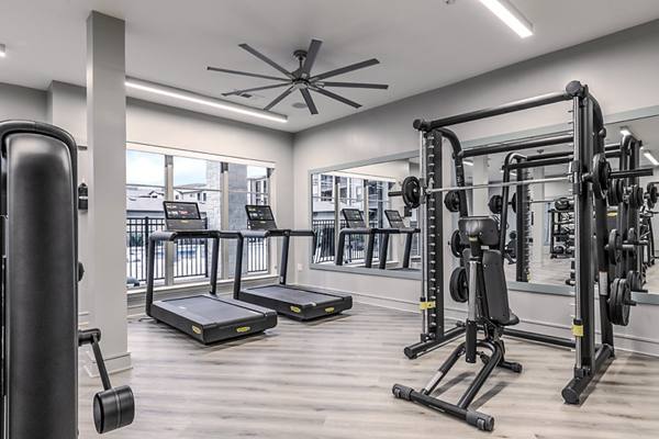 fitness center at Broadstone McKinney Apartments