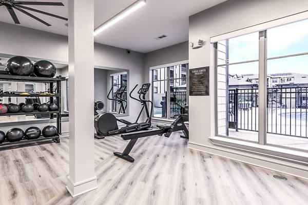 fitness center at Broadstone McKinney Apartments
