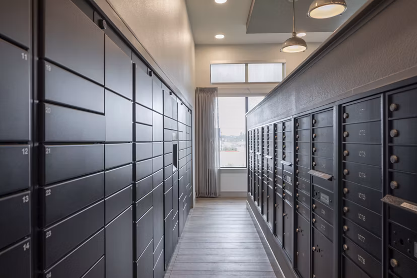 mail room at Emory West Cypress Apartments