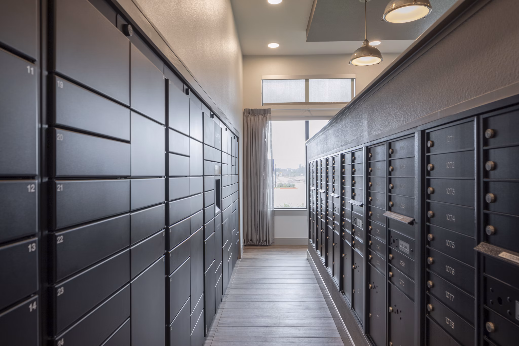 mail room at Emory West Cypress Apartments