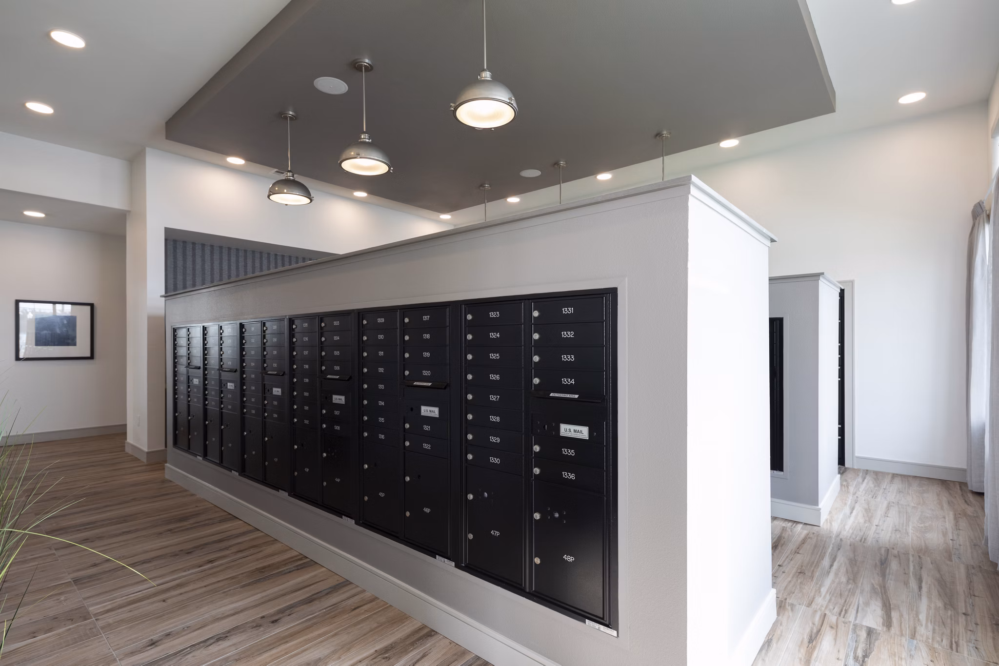 mail room at Emory West Cypress Apartments