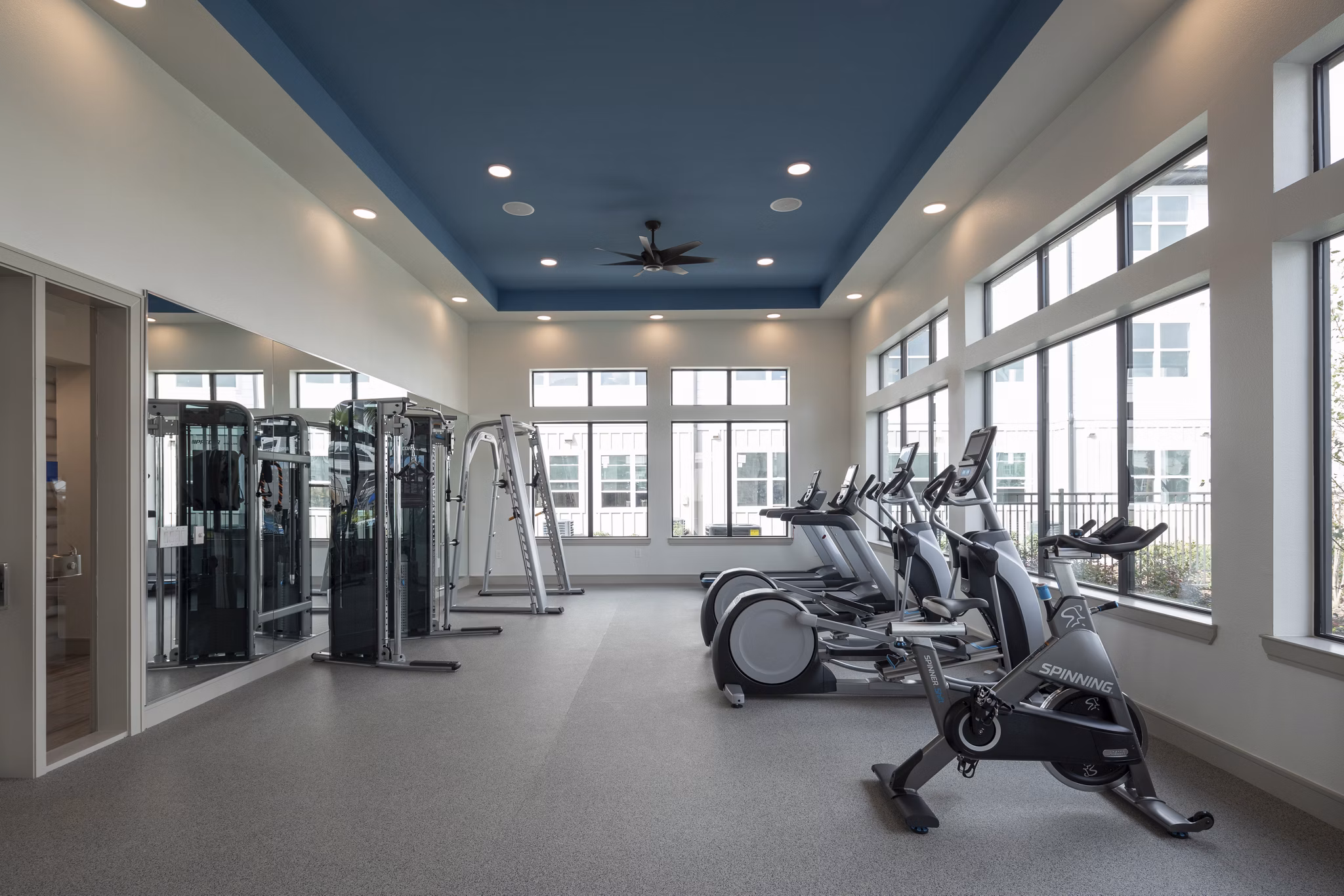 fitness center at Emory West Cypress Apartments