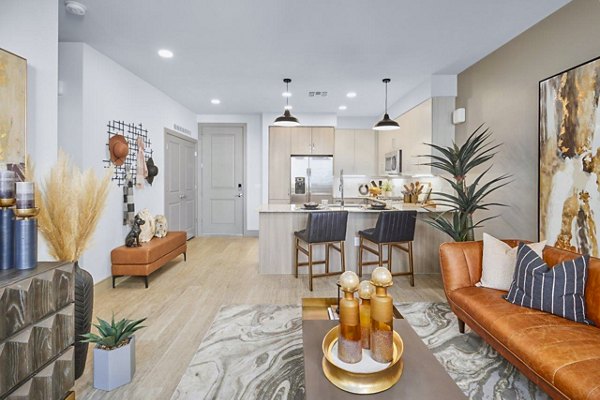 living room at The Grove on Main Apartments