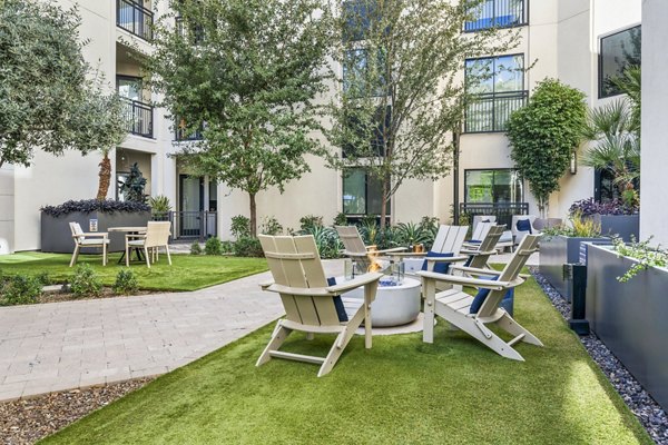 patio at The Grove on Main Apartments