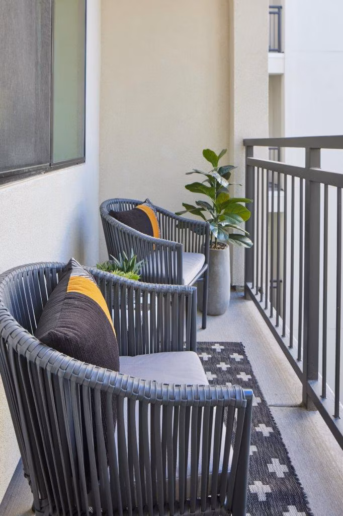 patio at The Grove on Main Apartments