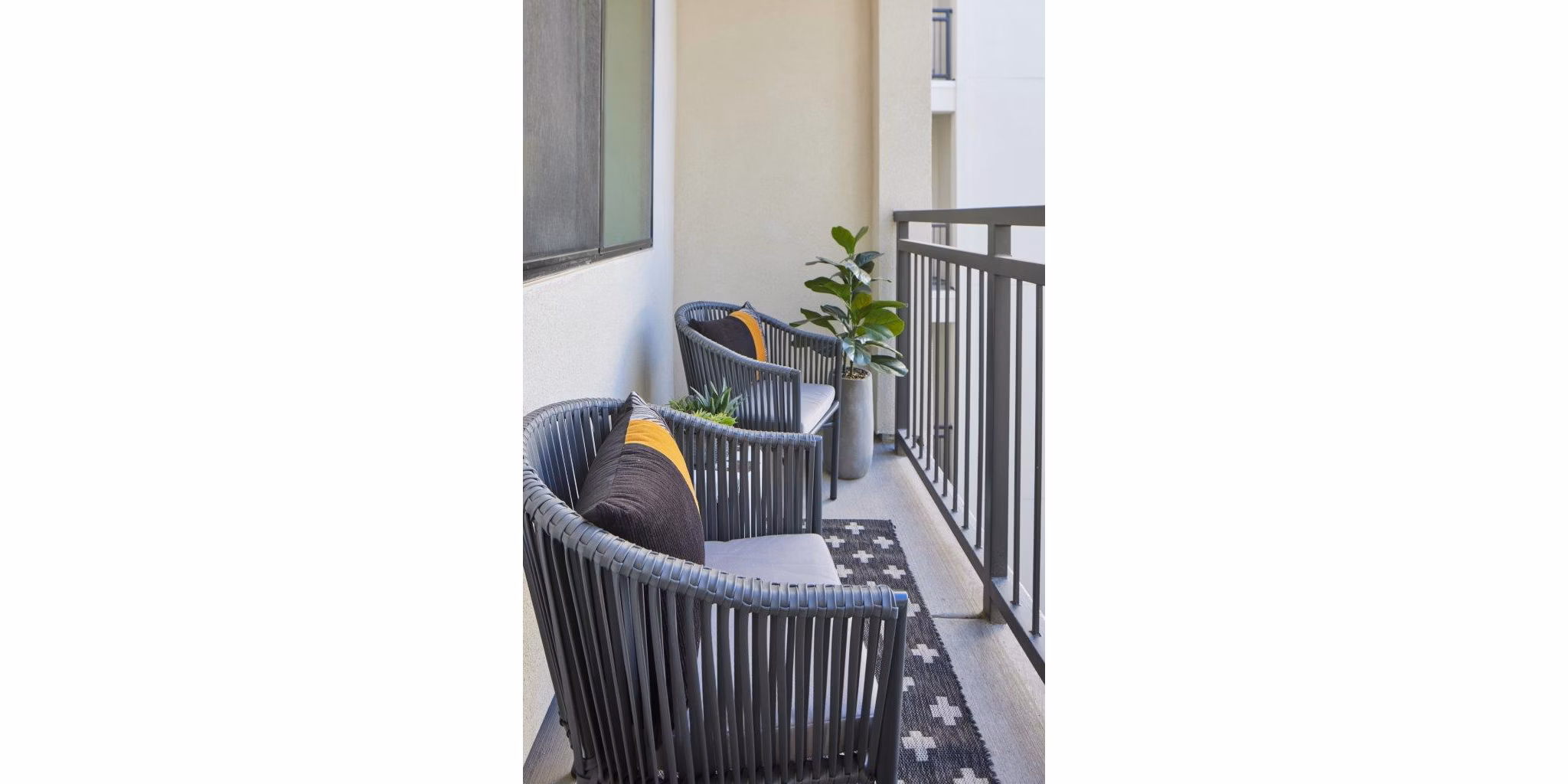 patio at The Grove on Main Apartments